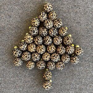 36 Leopard Print Fabric Ball Christmas Ornaments - Hobby Lobby